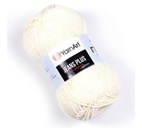 Yarn Art Jeans Plus Yarn, 55% Cotton 45% Polyacrylic, 100 g (3.5 oz), 160 m (174 yds), Yarn Weight: 4 : Worsted-Aran (3)