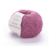 Yarn Art Manhattan - Wool Blend Knitting Yarn with Metallic Thread, 1.76 Oz, 218.72 Yds, Sport Weight