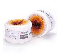 Yarn Art RoseGarden 100% Cotton Super Fino Cake Yarn 1 Skein / Ball 250 gr (8.8 oz) 1093 yds (307)