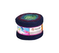 Yarn Art YarnArt Flowers Yarn 55% Cotton 45% Acrylic 250gr 1094yds Multicolor Cotton Yarn Rainbow Crochet Yarn Spring Summer - 1 Fine Sport Skein (266)