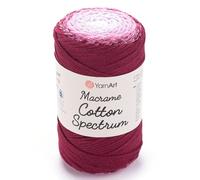 Yarn Art YarnArt Macrame Cotton Spectrum Macrame Cord 8.80 Oz, 246.06 Yds 80% Cotton Macrame Rope Multicolor Macrame, Colorful Macrame Yarn Weight Worsted - Aran(4) (1314)