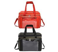 Yarn Bag - Large Organizer Compartments, Crochet Travel Tote, Knitting Project Storage, Craft Supplies Holder | Mom Beginners Home Travel Accessories Tools Hooks Portable Convenient