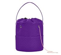 Yarn Bags Indigo Purple Portable Crochet Yarn Bags for Travel Crochet Knitting, Indigo, 11 Inch x 8.3 Inch x 8.3 Inch, classic