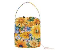 Yarn Bags Jamaica Lignum Vitae Beauty Summer Flowers Yarn Organizer Bag with Holes Yarn Tote for Crochet Holder Crochet Organizer