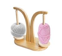 Yarn Ball Holder for Knitting, Magnetic Wooden Double Wool Reel Rotating Wool Ball Holder, Anti-Tangle Vertical Yarn Spinner Spindle Stable Yarn Ball Dispenser for Crochet and Knitting Lovers