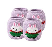 Yarn Ball Holder Set - 4 Stretch Covers, Centre Pull for Knitting Crochet | Tangle-Free Feeding | Keeps Skeins Clean and Organised | Smooth Thread Access for Home Projects, Craft Rooms and Travel