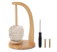 Yarn Ball Holder, Wooden Yarn Spinner for Crocheting & Knitting Yarn Dispenser with Rotating Magnetic Straight Axis Yarn Stand Organizer with Anti-Skid Pad for Knitting Lovers Supplies Gift