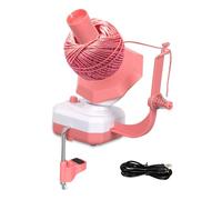 Yarn Ball Winder, Electric Wool Winder for Crocheting, Automatic String Winder Machine with Stepless Speed and Large Capacity, Easy Installation for Yarn Storage, for Knitting, Crocheting (Pink)