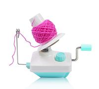 Yarn Ball Winder Hand Operated Winding Wool Winder Machine Yarn String Ball Winder, Convenient Ball Winder for Yarn Tabletop Clamp, Green Blue