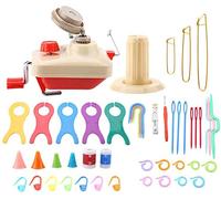 Yarn Ball Winder, Plastic Pin Winder Board with Counter and Measuring Tape for Knitting Crochet Weaving Loom Crafters