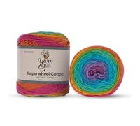 Yarn Bee 3 Light Cotton Yarn - 335 Yards for Crocheting & Knitting Crafts - Soft Skein for Blankets, Hats & More, Sprinkles On Top