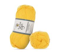 Yarn Bee 4 - Soft Mercerized Cotton Yarn for Crocheting & Knitting - 164 Yards - Craft Supplies for Blankets, Hats & More - Canary