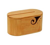 Yarn Bowl With Lid - Wooden Lidded Yarn Holder For Smooth Thread Feeding, Handmade Craft Organizer | Knitting Crocheting Quilting Weaving Tool For Handcrafting Projects, Sewing Room And Home Studio Us