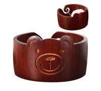 Yarn Bowl - Wooden Crochet Bowls for Yarn | Crochet Kiss | Cute Animal Shaped Container, Creative Knitting Supplies Organizer for Women