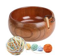 Yarn Bowl,Wooden Yarn Holder for Knitting | Weaving Crafting Rack - for Crocheters Women Knitters Beginners Home Dorm Travel Handcrafts
