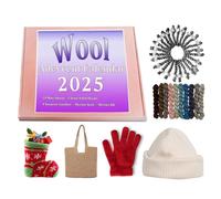 Yarn Countdown Calendar 2025 | 24 Days Countdown to Christmas Soft Knitting Yarn Set | Festive Creative Projects Crochet Supplies for Crocheters Knitters Girls Mother Friend Family
