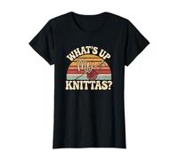 Yarn Craft Humor What's Up My Knittas Quote T-Shirt