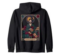 Yarn Father Stash Funny Tarot-Style Knitting/Crochet Men/Dad Zip Hoodie