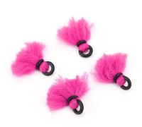 Yarn Float Indicators Buoyant Drift Hook Positioning Floats Bobbers 4pcs for Fly Fishing (Pink)