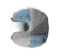 Yarn for Crochet - Wool Acrylic Blend, 2 x 100g Long Pile Soft Cord, Gradient Crafts Thread | Multi Color Knitting Fiber5.91x5.91 inches Fabric Repair Scarf Making Art Creation Supplies