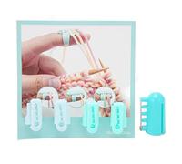 Yarn Guide Finger Holder - Adjustable Opening Knitting Thimble Tool, Even Yarn Tension & Finger Protection, Durable Plastic Material for Crochet & Knitting, 5pcs Set