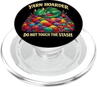 Yarn Hoarder Dragon Do Not Touch The Stash PopSockets PopGrip for MagSafe
