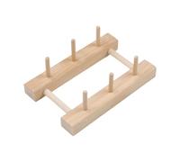 Yarn Holder 2pcs Foldable Wooden Thread Holder 2/6 Spools Sewing Embroidery Rack Organizer Wall Hanging Cones Stand Shelf Tool(14.2 * 9.8cm)