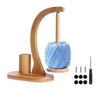 Yarn Holder for Crocheting, Wooden Wool Holder with Magnetic Rotating Mechanism, Upgrade Large Size Yarn Spinner with Anti-Slip Pads, Crochet Accessories Gifts for Women Wife Grandma Mum