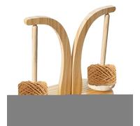 Yarn Holder Spinner - Magnetic Yarn Holder, Double Yarn Spindle, Magnetic Yarn Pendulum Knitting Stand, Crochet Yarn Holder, Rotating Wooden Sewing Tool for Knitting, Embroidery & Crafts