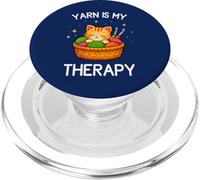 Yarn Is My Therapy Funny Crochet Lover PopSockets PopGrip for MagSafe