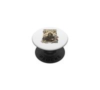 Yarn Lover Frog Japanese Art Style Graphic Design PopSockets Adhesive PopGrip