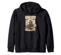 Yarn Lover Frog Japanese Art Style Graphic Design Zip Hoodie