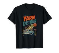 Yarn Lover Road Trip Detour for Local Shop Hunters Value Graphic T-Shirt, Men, Black, XL