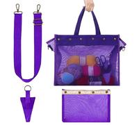 Yarn Organizer,Capacious Transparent Mesh Knitting Bag - Bag Knitting And Crochet - Walks And As Gift