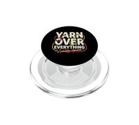 Yarn Over Everything Funny Crochet Knitting Gif PopSockets PopGrip for MagSafe