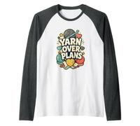 Yarn Over Plans Crochet Knitting Time Raglan Baseball Tee