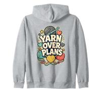 YARN OVER PLANS Crochet Knitting Time Zip Hoodie