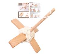 Yarn Spindle - Wooden Turkish Drop Spindle, Lightweight Hand Spinner Shuttle, Crossed Removable Tool | Compact Spindles for Beginners, Crocheting, Weaving