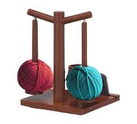 Yarn Spinner for Crocheting - Magnetic Rotating Spinner - Wooden Knitting Yarn Holder with Phone Stand and 2 Spindles | for Knitters, Women, Beginners, Sewing, Craft Room