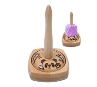 Yarn Spool Holder, Wooden Rotating Stand with Non-Slip Base | Thread Manager - For Beginners and Adults - Knitting, Crochet, Embroidery and Home for Women
