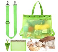 Yarn Storage Bag - Clear Fabric Knitting Carrier, Spacious Crochet Storage Tote, Protective Yarn Organizer, Easy Carry Bag with Handle | for Girlfriend Wife Friend Sister Hobby Projects Travel