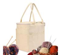 Yarn Storage Bag - Knitting Organizer, Yarn Tote, Crochet Carrier | Spacious Thread Holder Zipper Case, Multi-Pocket Craft Storage Bag for Crochet Hooks, Knitting Tools Supplies
