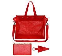 Yarn Storage Bag - Magnetic Closure Yarnn Organizer, Transparent Clear Yarn Mesh Pouch, Knitting Crochet Bag | | For Home Indoor Outdoor Traveling School Girlfriend Wife Friend Sister