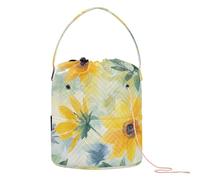 Yarn Storage Beauty Spring Flowers Kansas Sunflower_24152_3 Yarn Holder Bag with Holes Yarn Tote for Knit Crochet Knitting Accessory