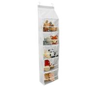 Yarn Storage Organizer, Door Hanging Sewing Storage with 6 Zipper Closure Compartments, Non Woven Fabric and PVC Multifunctional Large Capacity Knitting Holder for Small Studios Homes