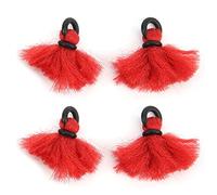 Yarn Strike Indicator Fly Fishing Floats High Buoyancy Drift Hook Positioning Bobbers for Trout Salmon Fishing Lightweight Durable Yarn Rubber Material 4pcs 33mm (Red)