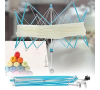 Yarn Swift with Table Clamp Portable Yarn Winder Knitting Yarn Holder for Skeins Essential Crochet Tools Easy Setup and Low Noise(Blue)