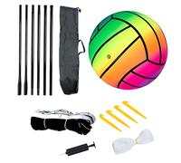 Yarn Volleyballpump -Volleyballs Net Outdoor Backyard, Professional Volleyball Net Wrap | Portable Volleyballs Set Boundary, Outdoor Volleyball Badminton Combo, Volleyballnet system for Backyard