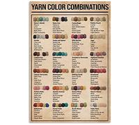 Yarn Weights Chart Metal Tin Signs Yarn Knowledge Tutorial Posters Weaving Beginner's Guide Plaques Weaving Studio Home Wall Decor 8x12 Inches