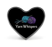 Yarn Whispers Novelty Brooches & Pins Heart Personalised Metal Lapel Badge With Butterfly Clutch Clasp